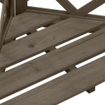 vidaXL Spalier de colț, gri, 50x50x145 cm, lemn masiv brad vidaXL Spalier de colț, gri, 50x50x145 cm, lemn masiv brad