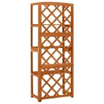 vidaXL Spalier cu rafturi, 55x30x140 cm, lemn masiv brad vidaXL Spalier cu rafturi, 55x30x140 cm, lemn masiv brad