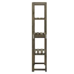 vidaXL Spalier cu rafturi, gri, 55x30x140 cm, lemn masiv brad vidaXL Spalier cu rafturi, gri, 55x30x140 cm, lemn masiv brad