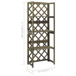vidaXL Spalier cu rafturi, gri, 55x30x140 cm, lemn masiv brad vidaXL Spalier cu rafturi, gri, 55x30x140 cm, lemn masiv brad