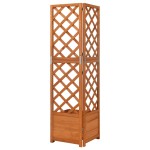 vidaXL Jardinieră colț cu spalier, 40x40x150 cm, lemn masiv brad vidaXL Jardinieră colț cu spalier, 40x40x150 cm, lemn masiv brad