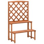 vidaXL Suport plante cu spalier, 70x42x115 cm, lemn masiv de brad vidaXL Suport plante cu spalier, 70x42x115 cm, lemn masiv de brad