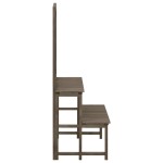 vidaXL Suport plante cu spalier, gri, 70x42x115 cm, lemn masiv de brad vidaXL Suport plante cu spalier, gri, 70x42x115 cm, lemn masiv de brad