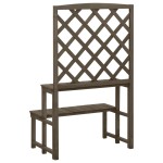 vidaXL Suport plante cu spalier, gri, 70x42x115 cm, lemn masiv de brad vidaXL Suport plante cu spalier, gri, 70x42x115 cm, lemn masiv de brad