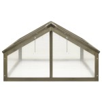 vidaXL Seră, gri, 114x80x50 cm, lemn de brad vidaXL Seră, gri, 114x80x50 cm, lemn de brad