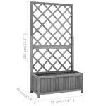 vidaXL Jardinieră colț cu spalier, negru, 70x30x135 cm,lemn masiv brad vidaXL Jardinieră colț cu spalier, negru, 70x30x135 cm,lemn masiv brad