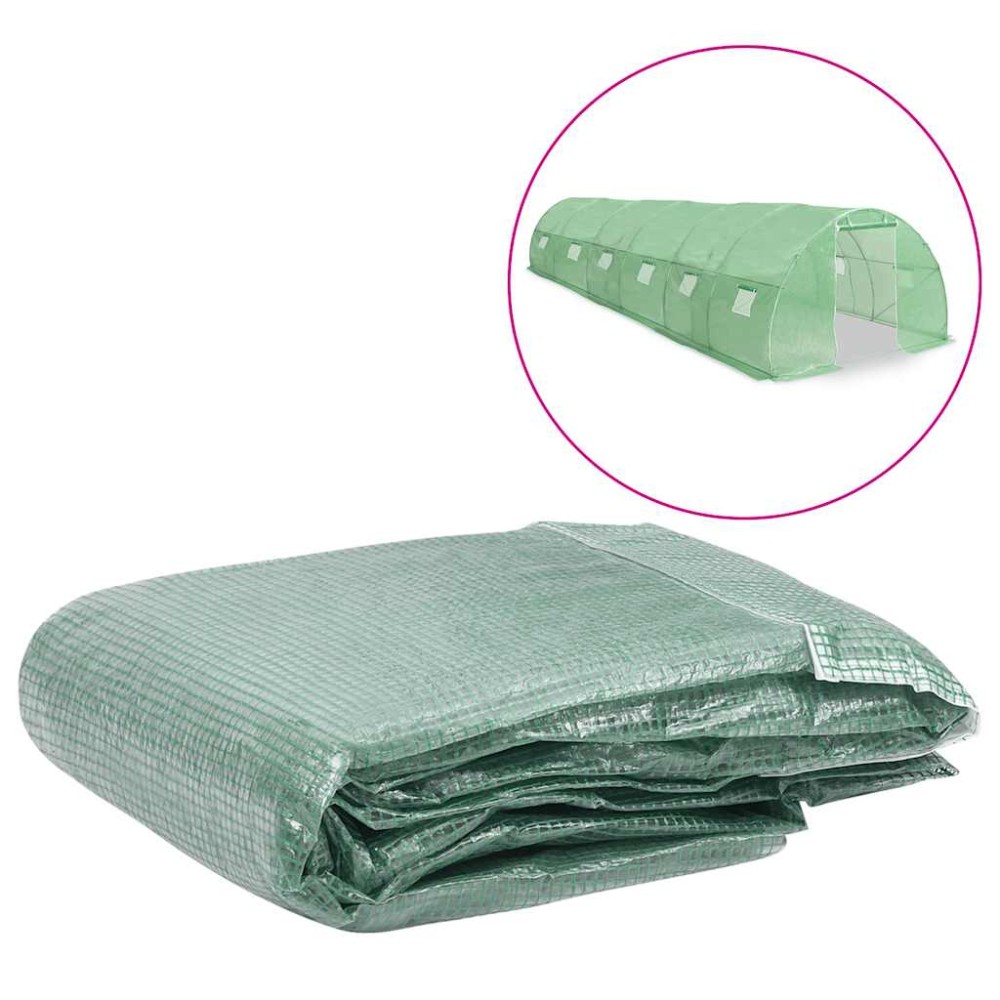 vidaXL Copertină de rezervă pentru seră (9 m²), verde, 200x450x200 cm