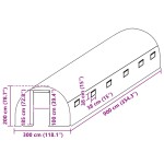vidaXL Copertină de rezervă pentru seră (9 m²), verde, 200x450x200 cm vidaXL Copertină de rezervă pentru seră (9 m²), verde, 200x450x200 cm