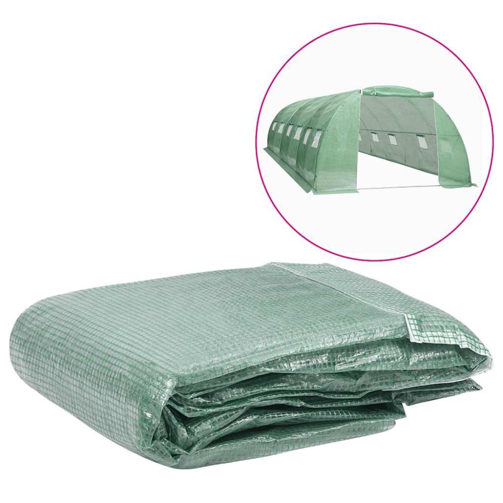 vidaXL Copertină rezervă pentru seră (54 m²), verde, 400x600x200 cm