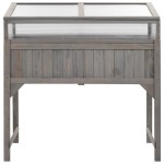 vidaXL Strat înălțat cu seră, 110x54x120 cm, lemn masiv de brad vidaXL Strat înălțat cu seră, 110x54x120 cm, lemn masiv de brad