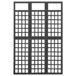 vidaXL Separator cameră cu 3 panouri negru 121x180 cm nuiele lemn brad vidaXL Separator cameră cu 3 panouri negru 121x180 cm nuiele lemn brad