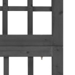 vidaXL Separator cameră cu 4 panouri negru 161x180 cm nuiele lemn brad