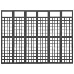 vidaXL Separator cameră 6 panouri negru 242,5x180 cm nuiele/lemn brad vidaXL Separator cameră 6 panouri negru 242,5x180 cm nuiele/lemn brad