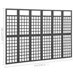 vidaXL Separator cameră 6 panouri negru 242,5x180 cm nuiele/lemn brad vidaXL Separator cameră 6 panouri negru 242,5x180 cm nuiele/lemn brad