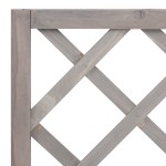 vidaXL Jardinieră colț cu spalier, gri, 70x30x135 cm, lemn masiv brad