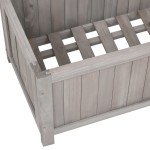 vidaXL Jardinieră colț cu spalier, gri, 70x30x135 cm, lemn masiv brad