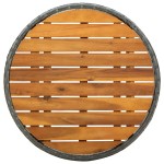 vidaXL Masă de ceai, gri, 60 cm, poliratan și lemn masiv acacia vidaXL Masă de ceai, gri, 60 cm, poliratan și lemn masiv acacia