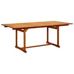 vidaXL Masă de grădină, (150-200)x100x75 cm, lemn masiv de acacia vidaXL Masă de grădină, (150-200)x100x75 cm, lemn masiv de acacia