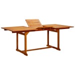 vidaXL Masă de grădină, (150-200)x100x75 cm, lemn masiv de acacia vidaXL Masă de grădină, (150-200)x100x75 cm, lemn masiv de acacia