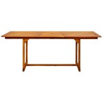 vidaXL Masă de grădină, (150-200)x100x75 cm, lemn masiv de acacia vidaXL Masă de grădină, (150-200)x100x75 cm, lemn masiv de acacia