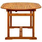 vidaXL Masă de grădină, (160-240)x100x75 cm, lemn masiv de acacia