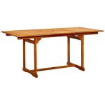 vidaXL Masă de grădină, (120-170)x80x75 cm, lemn masiv de acacia vidaXL Masă de grădină, (120-170)x80x75 cm, lemn masiv de acacia