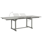 vidaXL Masă de grădină, (160-240)x100x75 cm, lemn masiv de acacia vidaXL Masă de grădină, (160-240)x100x75 cm, lemn masiv de acacia
