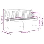 vidaXL Bancă pentru grădină, 150 cm, lemn masiv de acacia
