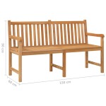 vidaXL Bancă de grădină, 150 cm, lemn masiv de tec vidaXL Bancă de grădină, 150 cm, lemn masiv de tec