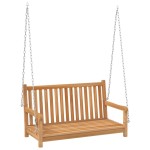 vidaXL Bancă balansoar, lemn masiv de tec, 114x60x64 cm vidaXL Bancă balansoar, lemn masiv de tec, 114x60x64 cm
