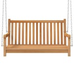 vidaXL Bancă balansoar, lemn masiv de tec, 114x60x64 cm vidaXL Bancă balansoar, lemn masiv de tec, 114x60x64 cm