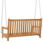 vidaXL Bancă balansoar, lemn masiv de tec, 114x60x64 cm vidaXL Bancă balansoar, lemn masiv de tec, 114x60x64 cm