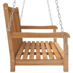 vidaXL Bancă balansoar, lemn masiv de tec, 114x60x64 cm vidaXL Bancă balansoar, lemn masiv de tec, 114x60x64 cm
