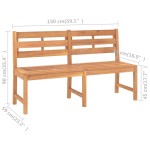 vidaXL Bancă de grădină, 150 cm, lemn masiv de tec vidaXL Bancă de grădină, 150 cm, lemn masiv de tec