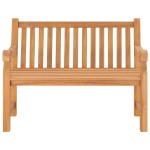 vidaXL Bancă de grădină, 114 cm, lemn masiv de tec