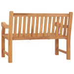 vidaXL Bancă de grădină, 114 cm, lemn masiv de tec