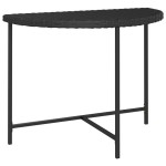vidaXL Masă de grădină, negru, 100x50x75 cm, poliratan vidaXL Masă de grădină, negru, 100x50x75 cm, poliratan