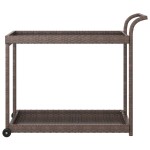 vidaXL Cărucior de bar, maro, 100x45x83 cm, poliratan