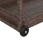 vidaXL Cărucior de bar, maro, 100x45x83 cm, poliratan
