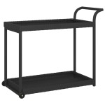 vidaXL Cărucior de bar, negru, 100x45x83 cm, poliratan vidaXL Cărucior de bar, negru, 100x45x83 cm, poliratan