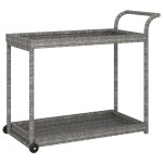 vidaXL Cărucior de bar, gri, 100x45x83 cm, poliratan