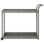 vidaXL Cărucior de bar, gri, 100x45x83 cm, poliratan