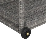 vidaXL Cărucior de bar, gri, 100x45x83 cm, poliratan