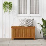 vidaXL Ladă de depozitare grădină, 113x50x58 cm, lemn masiv de acacia vidaXL Ladă de depozitare grădină, 113x50x58 cm, lemn masiv de acacia