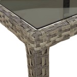 vidaXL Masă de grădină,gri,190x90x75cm sticlă securizată și poliratan vidaXL Masă de grădină,gri,190x90x75cm sticlă securizată și poliratan