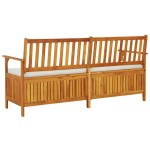 vidaXL Bancă de depozitare cu pernă, 170 cm, lemn masiv de acacia vidaXL Bancă de depozitare cu pernă, 170 cm, lemn masiv de acacia