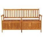 vidaXL Bancă de depozitare, 148 cm, lemn masiv de acacia vidaXL Bancă de depozitare, 148 cm, lemn masiv de acacia