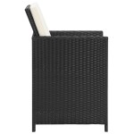 vidaXL Scaune de grădină, 4 buc., negru, poliratan vidaXL Scaune de grădină, 4 buc., negru, poliratan