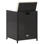 vidaXL Scaune de grădină, 4 buc., negru, poliratan vidaXL Scaune de grădină, 4 buc., negru, poliratan