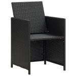 vidaXL Scaune de grădină, 4 buc., negru, poliratan vidaXL Scaune de grădină, 4 buc., negru, poliratan